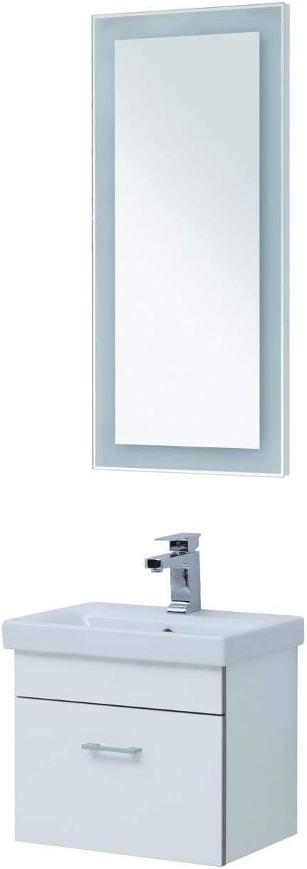 Мебель для ванной Aquanet Верона 50 см (Moduo Slim) белый, цвет хром 246951 Верона 50 см (Moduo Slim) белый - фото 3