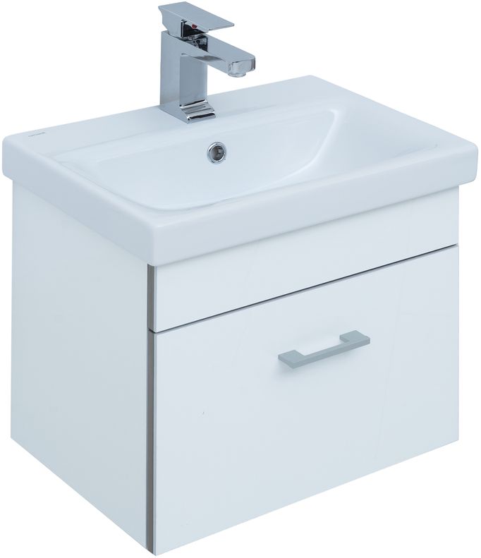 Мебель для ванной Aquanet Верона 50 см (Moduo Slim) белый, цвет хром 246951 Верона 50 см (Moduo Slim) белый - фото 4