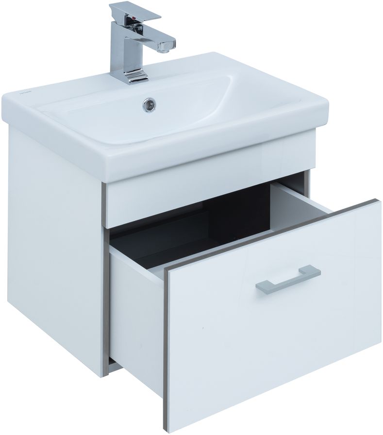 Мебель для ванной Aquanet Верона 50 см (Moduo Slim) белый, цвет хром 246951 Верона 50 см (Moduo Slim) белый - фото 5
