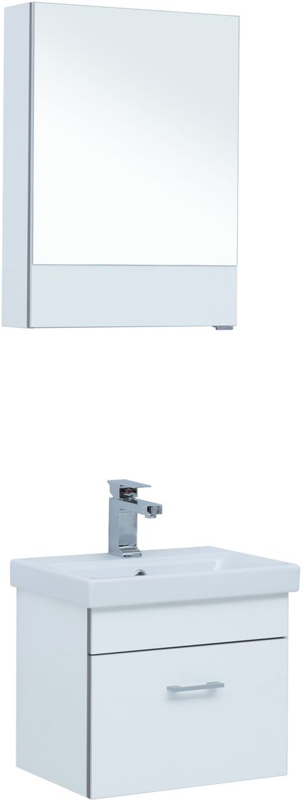 Мебель для ванной Aquanet Верона 50 см (Moduo Slim) белый, цвет хром 246951 Верона 50 см (Moduo Slim) белый - фото 7