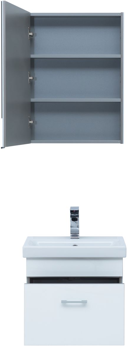Мебель для ванной Aquanet Верона 50 см (Moduo Slim) белый, цвет хром 246951 Верона 50 см (Moduo Slim) белый - фото 9
