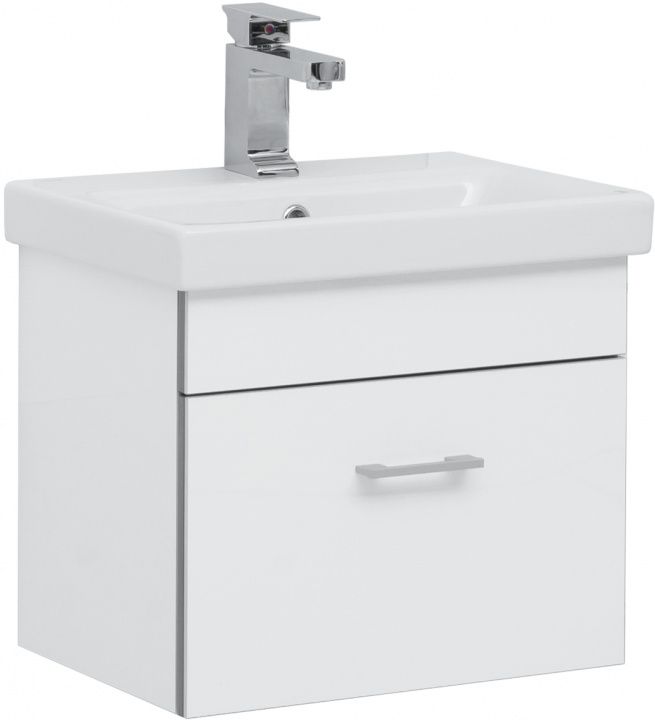Мебель для ванной Aquanet Верона 50 см (Moduo Slim) белый, цвет хром 246951 Верона 50 см (Moduo Slim) белый - фото 10