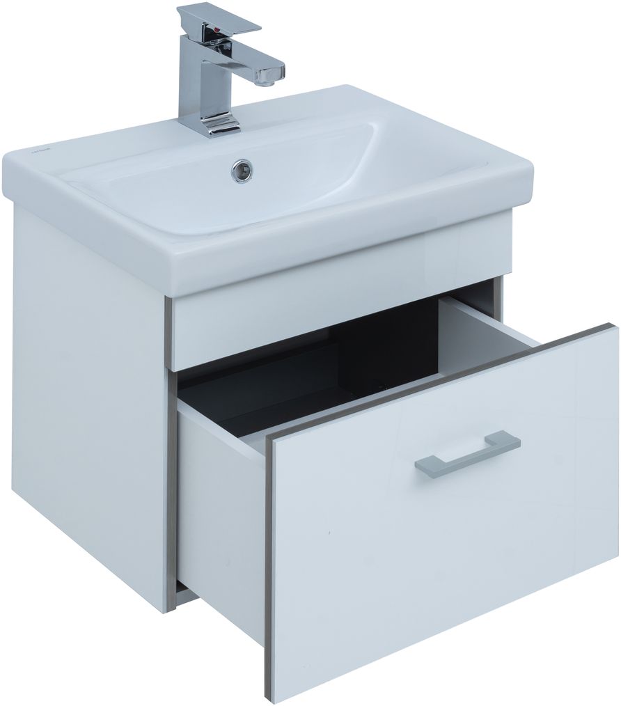 Мебель для ванной Aquanet Верона 50 см (Moduo Slim) белый, цвет хром 246951 Верона 50 см (Moduo Slim) белый - фото 12