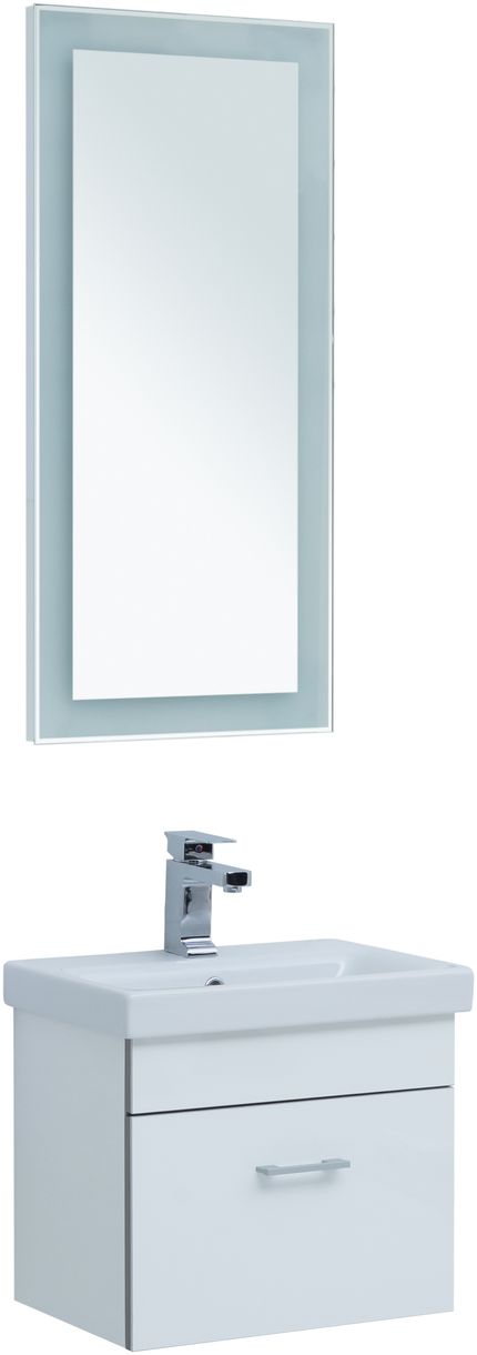 Мебель для ванной Aquanet Верона 50 см (Moduo Slim) белый, цвет хром 246951 Верона 50 см (Moduo Slim) белый - фото 14