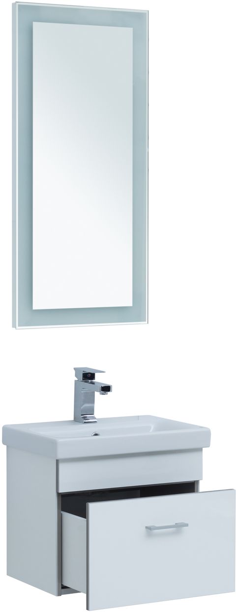Мебель для ванной Aquanet Верона 50 см (Moduo Slim) белый, цвет хром 246951 Верона 50 см (Moduo Slim) белый - фото 15