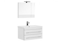 Мебель для ванной Aquanet Верона NEW 75 см подвесной 2 ящика, белая