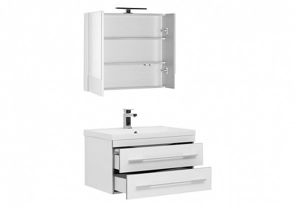 Мебель для ванной Aquanet Верона NEW 75 см подвесной 2 ящика, белая, цвет белый 00231017 - фото 2