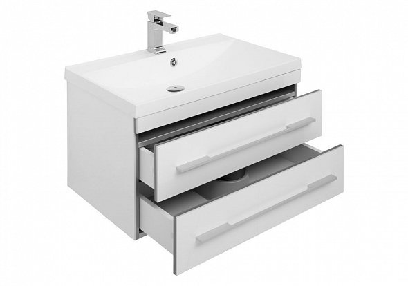 Мебель для ванной Aquanet Верона NEW 75 см подвесной 2 ящика, белая, цвет белый 00231017 - фото 4