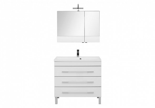 Мебель для ванной Aquanet Верона NEW 90 см напольная 3 ящика, белая, цвет белый 00230316 - фото 3