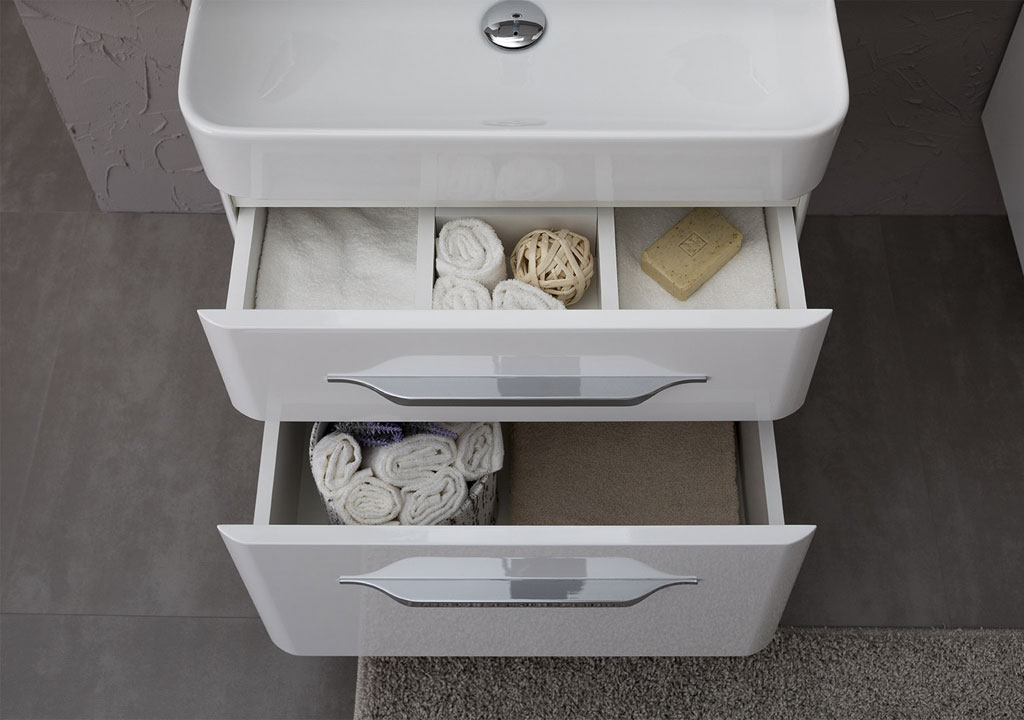 Мебель для ванной Aquanet Виченца 60 см подвесная 2 ящика, белая, цвет белый 00199301 - фото 5