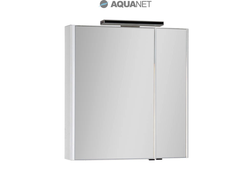 Зеркальный шкаф Aquanet Орлеан 80 см 183077 белый, цвет хром - фото 2