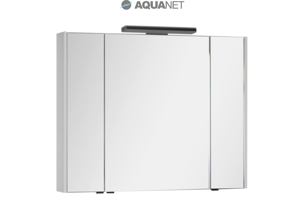 Зеркальный шкаф Aquanet Франка 105 белый, цвет хром 00183047 - фото 2