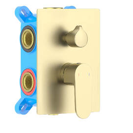 Смеситель для душа Aquatek Оберон AQ1247BG 3 режима, золото шлифованное