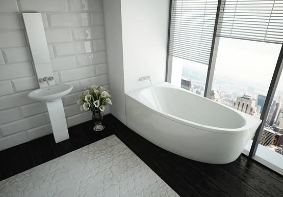Акриловая ванна Aquatek Eco-friendly Дива 150x90 DIV150-0000001 без гидромассажа, левая, белая, размер 150x90, цвет белый - фото 3