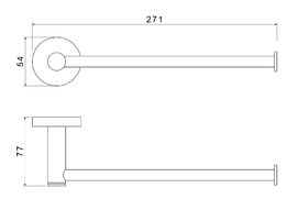 Фото Полотенцедержатель Aquatek Европа 27 см AQ4119MB черный матовый