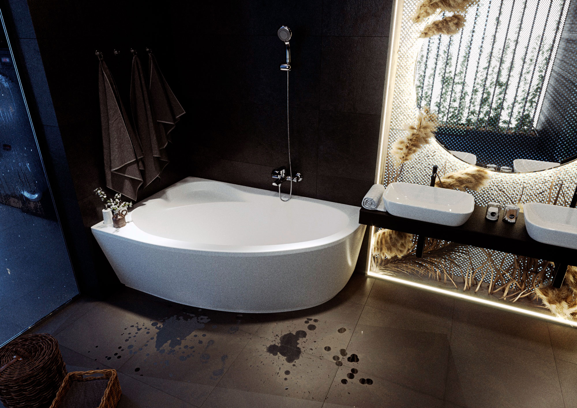 Акриловая ванна Aquatek Eco-friendly Фиджи 170x110 FID170-0000001 без гидромассажа, левая, белая, размер 170x110, цвет белый - фото 3