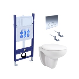 Подвесной унитаз с инсталляцией и кнопкой Aquatek Каир SET AQUATEK КАИР-14-016