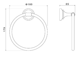 Фото Полотенцедержатель Aquatek Классик AQ4512PG золото