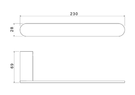 Фото Полотенцедержатель Aquatek Лира 23 см AQ4419MB черный матовый