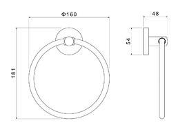 Фото Полотенцедержатель Aquatek Оберон AQ4212MB черный матовый