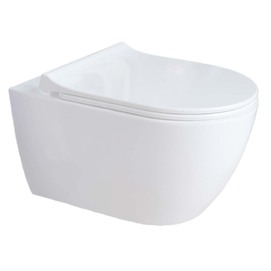 Подвесной унитаз Aquatek Поларис AQ0700-01 безободковый, крышка с микролифтом, белый