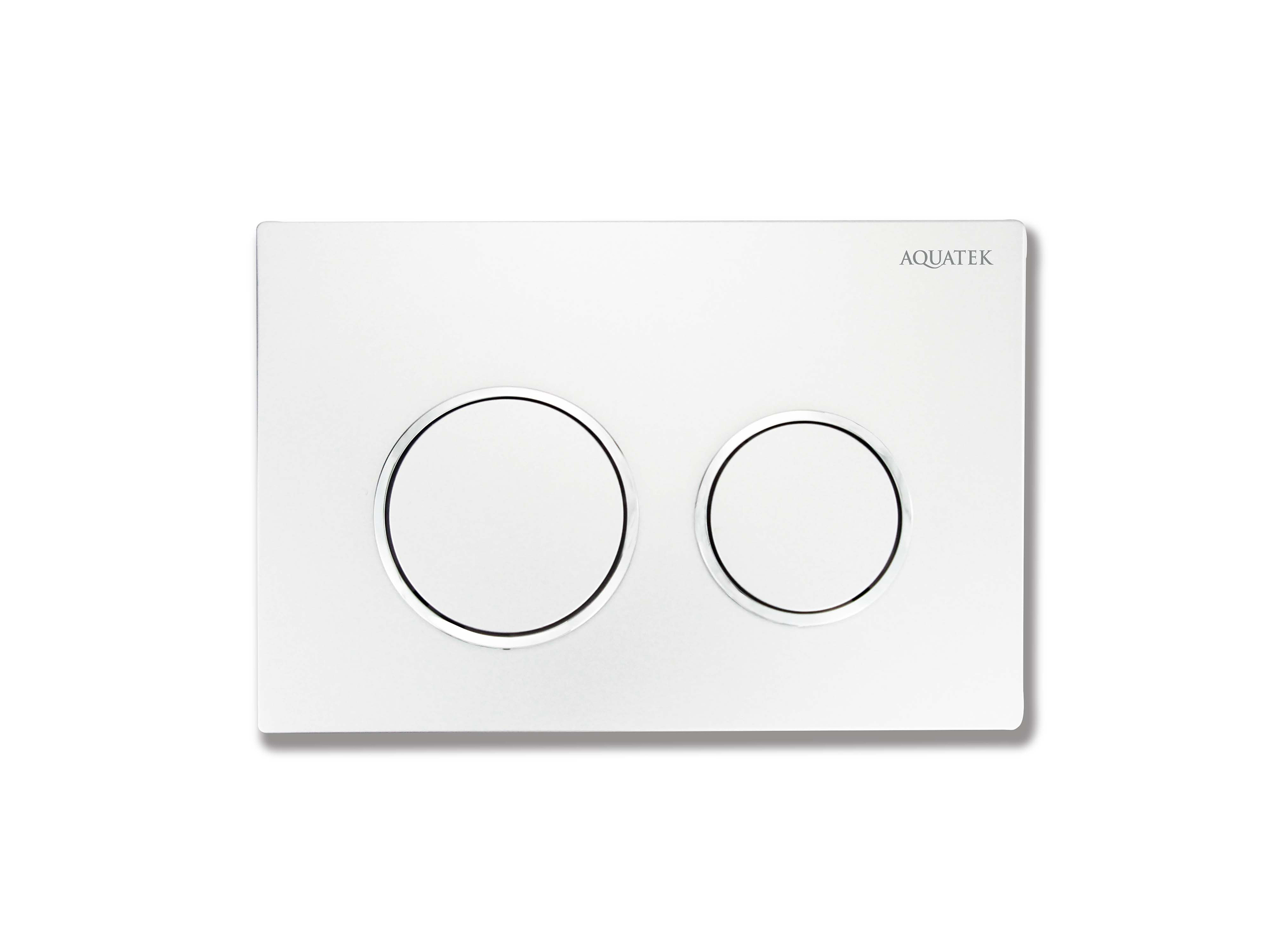 Кнопка для инсталляции Aquatek TDI-0000001 белая, хром, цвет белый - фото 1