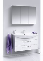 Мебель для ванной Aqwella Аллегро 105 белая подвесная 2 ящика
