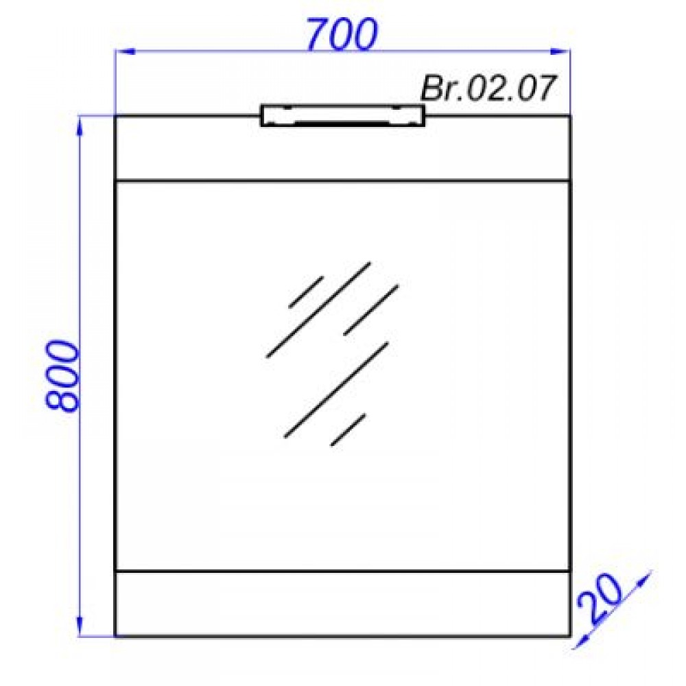 Зеркало Aqwella Бриг Br.02.07/Gray, цвет серый Br.02.07/Gray Бриг Br.02.07/Gray - фото 2
