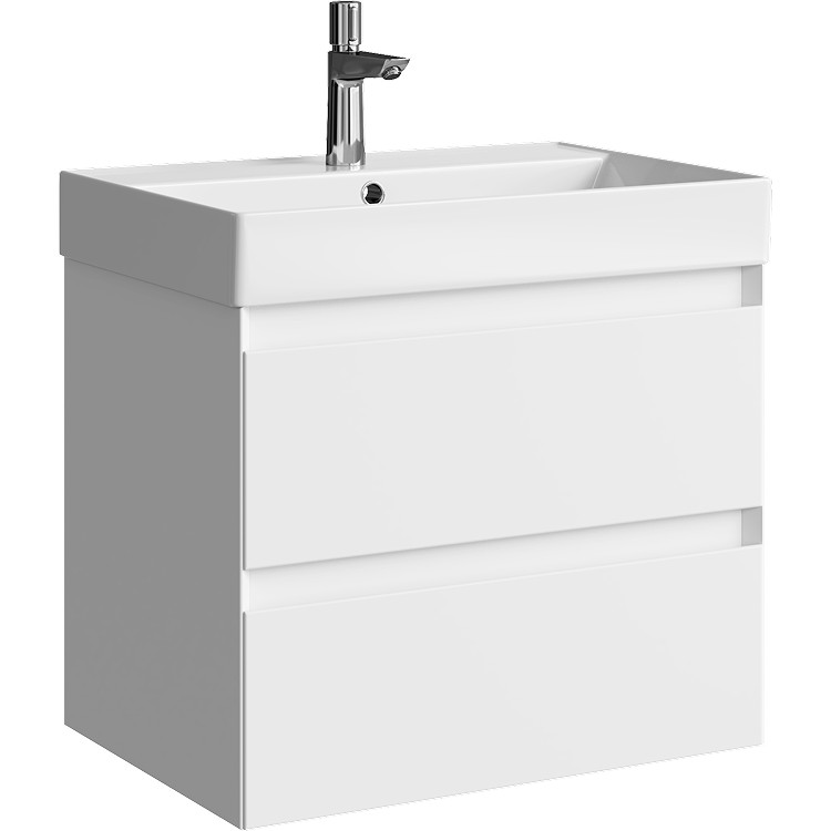 Тумба под раковину Aqwella Geometria 66 см GE01652WM подвесная, белая