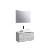 Мебель для ванной Aqwella Mobi 120 бетон светлый подвесная