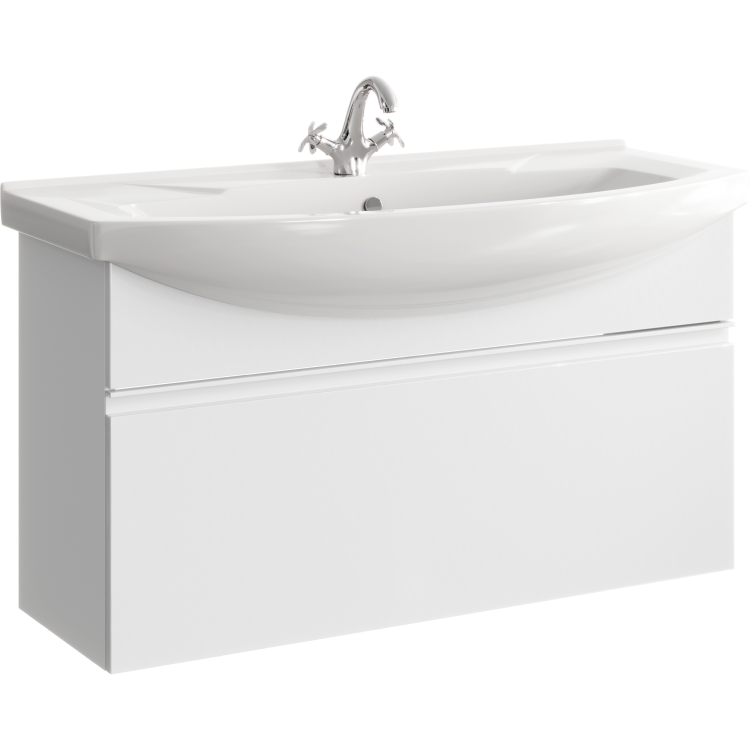 Мебель для ванной комнаты Aqwella Rodos 107 см подвесная, белая, цвет белый ROD01101 - фото 2