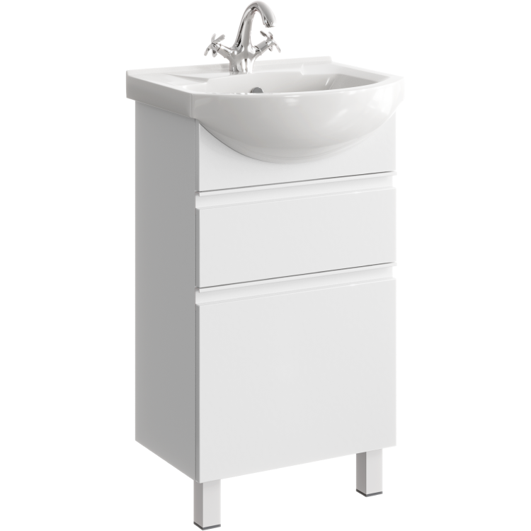 Мебель для ванной комнаты Aqwella Rodos 50 см напольная, белая, цвет белый ROD01052N - фото 2