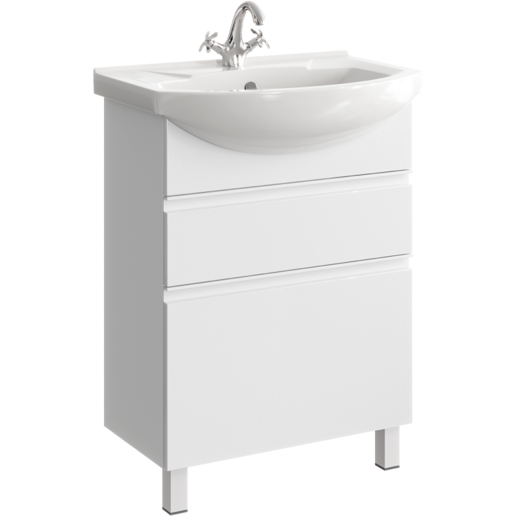 Мебель для ванной комнаты Aqwella Rodos 65 см напольная, белая, цвет белый ROD01062N - фото 2