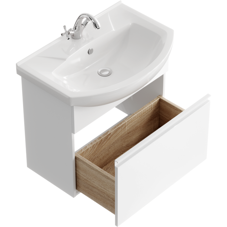 Мебель для ванной комнаты Aqwella Rodos 65 см подвесная, белая, цвет белый ROD01061 - фото 3