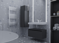 Мебель для ванной комнаты Armadi Art Flat 80 см антрацит глянцевая