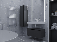 Мебель для ванной комнаты Armadi Art Flat 80 см антрацит матовая