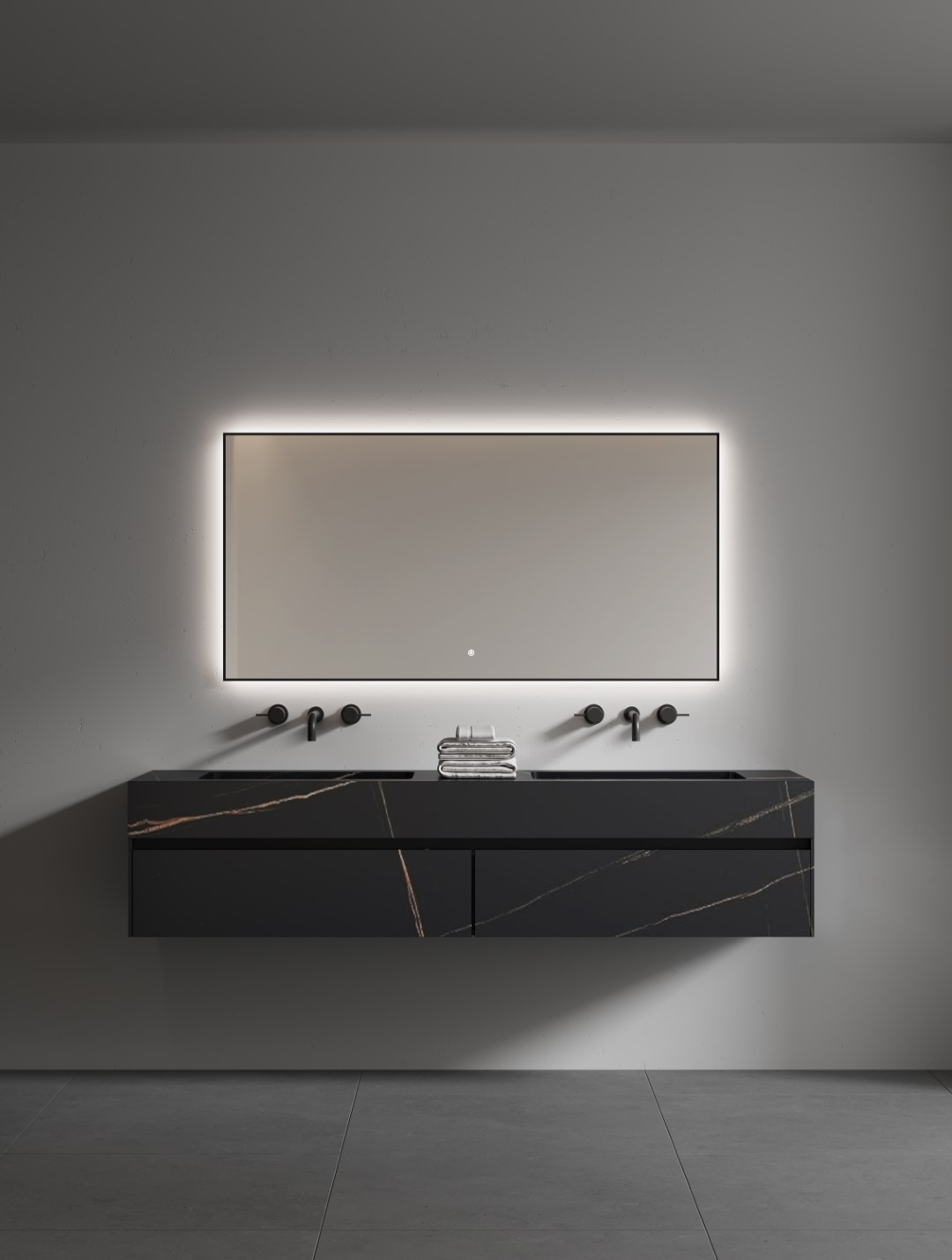 Зеркало с подсветкой Armadi Art Modern 140x70 543-140-G золото