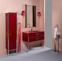 Мебель для ванной Armadi Art Monaco 100 бордо глянец/хром