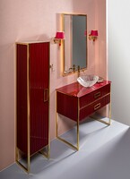 Мебель для ванной Armadi Art Monaco 100 бордо глянец/золото
