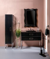 Мебель для ванной Armadi Art Monaco 100 черный глянец/хром