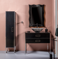 Мебель для ванной Armadi Art Monaco 100 черный глянец/хром