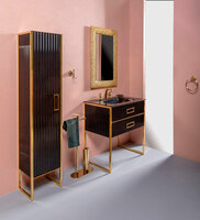 Мебель для ванной Armadi Art Monaco 80 черный глянец/золото