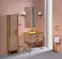 Мебель для ванной Armadi Art Monaco 80x84 капучино, золото