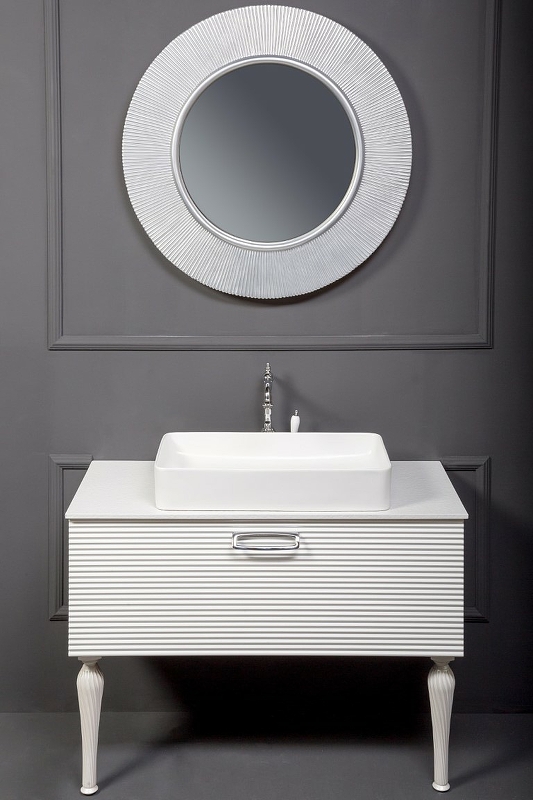 Мебель для ванной комнаты Armadi Art Vallessi Avantgarde 100 см хром, белая, цвет хром,  белый 842-100-WCR - фото 1