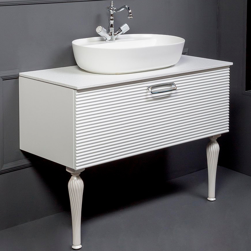 Мебель для ванной комнаты Armadi Art Vallessi Avantgarde 100 см хром, белая, цвет хром,  белый 842-100-WCR - фото 3