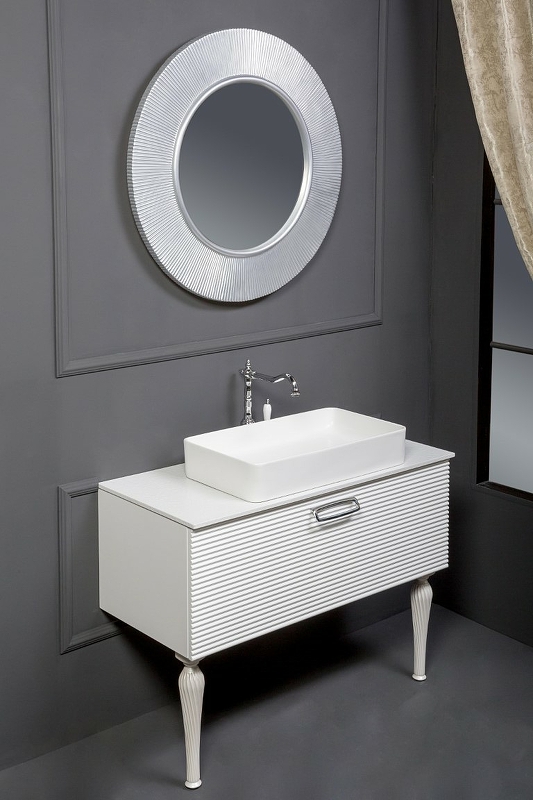 Мебель для ванной комнаты Armadi Art Vallessi Avantgarde 100 см хром, белая, цвет хром,  белый 842-100-WCR - фото 4