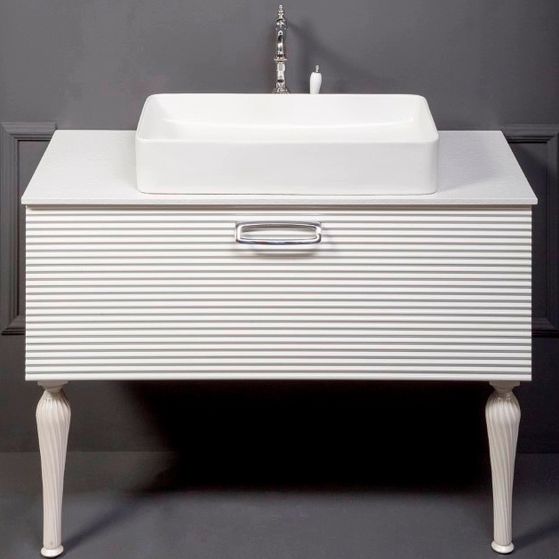 Мебель для ванной комнаты Armadi Art Vallessi Avantgarde 100 см хром, белая, цвет хром,  белый 842-100-WCR - фото 5