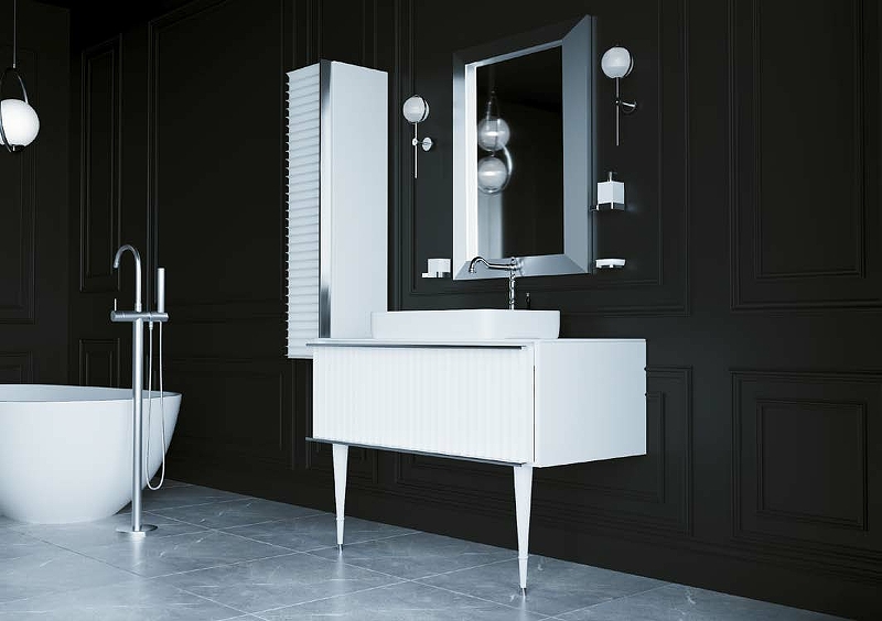 Мебель для ванной комнаты Armadi Art Vallessi Avantgarde 100 см хром, белая, цвет хром,  белый 843-100-WCR - фото 3