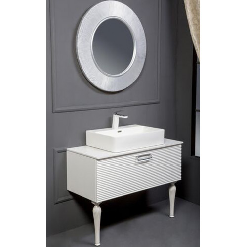 Мебель для ванной комнаты Armadi Art Vallessi Avantgarde 80 см хром, белая, цвет хром,  белый 842-080-WCR - фото 2