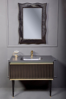 Мебель для ванной Armadi Art Vallessi Avantgarde 843-100-BG черная, золото